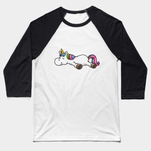 Tired unicorn is sleeping Baseball T-Shirt